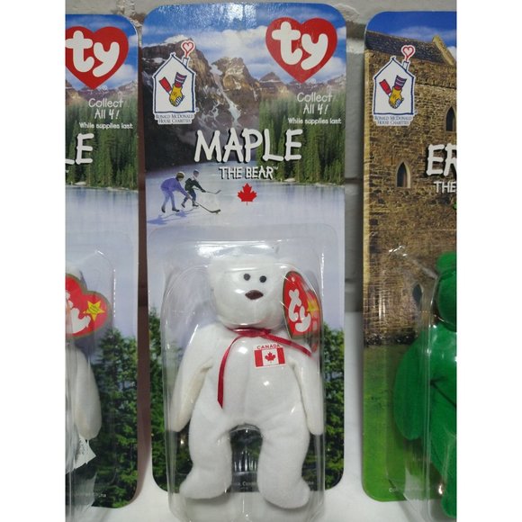 TY Beanie Babies McDonalds International Bears LOT of 4-ALL w/ Errors NEW *RARE* - Picture 4 of 15